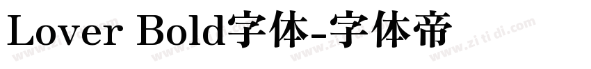 Lover Bold字体字体转换